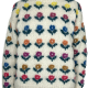 Alpaka Pullover in creme mit Blumen