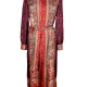 Seidenkleid Paisley in burgundy, Vorderansicht Damen