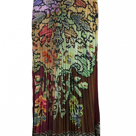 Plisseerock CETO Kaleidoskop-Dessin Damenmode Stillaufnahme Vorderseite