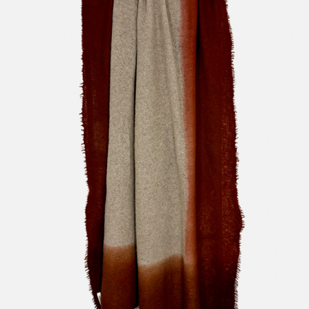 Mirror in the Sky Cashmere Plaid Dip Dye Tagesdecke Vorderansicht