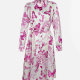 Habsburg Kleid Trattenegg mit Schmetterlingsdruck rose Baumwolle Damen Vorderansicht