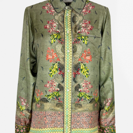 Pierre-Louis Mascia Seidenbluse Paisley Damen Vorderansicht