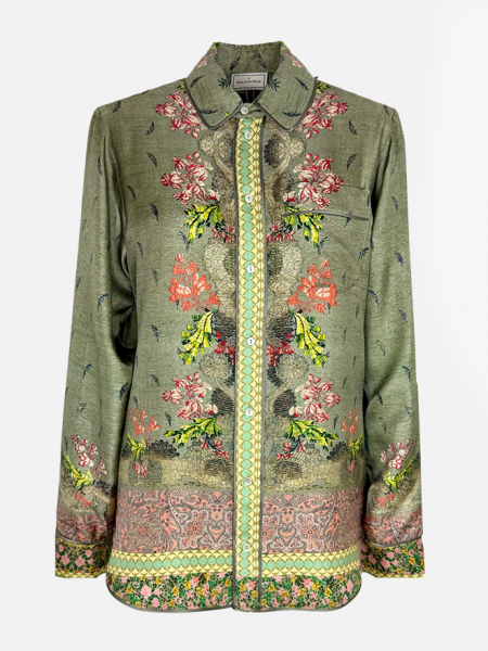 Pierre-Louis Mascia Seidenbluse Paisley Damen Vorderansicht
