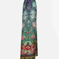 Pierre-Louis Mascia Seidenhose petrol floral Damen Seitenansicht
