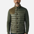 Habsburg Herrenjacke Saxenegg. Daune und Merinostrick in oliv.