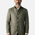 Habsburg Tweedsakko Elliot – Tweedstruktur und Samtdetails